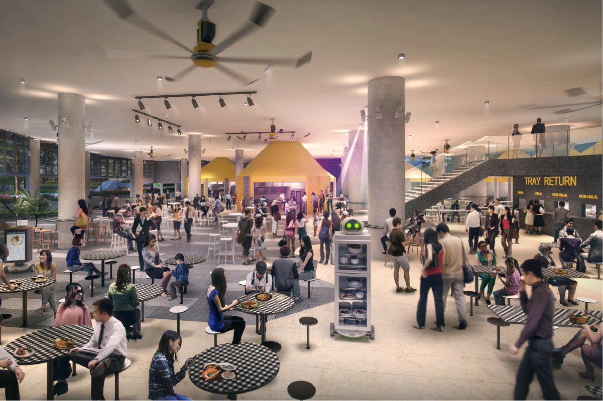 Artist impression of hawker centre in PDD